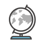 globe icon for world languages subject